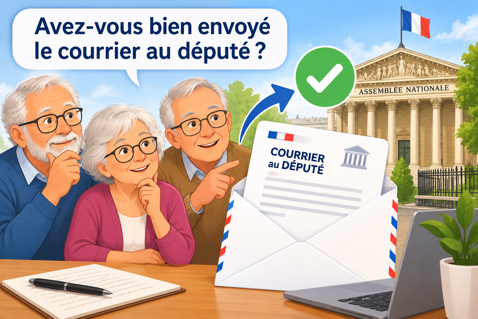 Envoi d’un courrier aux députés